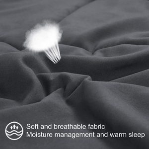 Bán Chạy Chăn Lông Vịt Nữ Hoàng Chần Bông Sợi <span class=keywords><strong>Polyester</strong></span> Rỗng Màu Xám Ấm Áp Siêu Dày Cho Phòng Ngủ Mùa Đông - Product Image 4