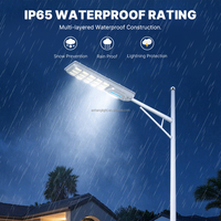 Lampe solaire de rue extérieure à économie d'énergie, étanche IP65, SMD 300W 400W 500W, alimentée par énergie solaire, tout-en-un, LED