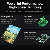 Imprimante 3D K2 Pro Combo pour figurines humaines, haute précision, automatique, nouvelle imprimante 3D avec une vitesse de 600 mm/s pour PLA, usage domestique/industriel