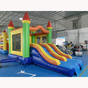 Khuyến mại đầy màu sắc ngoài trời <span class=keywords><strong>Inflatable</strong></span> <span class=keywords><strong>Bouncer</strong></span> Combo cho trẻ em nhảy lâu đài và trượt cho các bên - Product Image 1