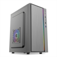 Factory Direct Micro ATX Mini ITX Gaming PC Case SPCC Steel Mid Tower Silent 2 Fans Cooling Desktop Computer Chassis PC Cabinet