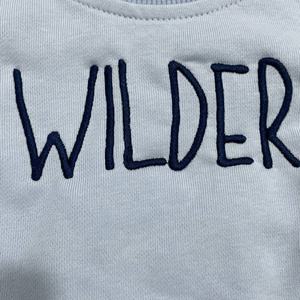 Tutine Personalizzate per Neonati Maschi e Femmine con <span class=keywords><strong>Nomi</strong></span> Ricamati a Mano su Filati Colorati Body in Cotone Tinta Unita per Neonati - Product Image 2