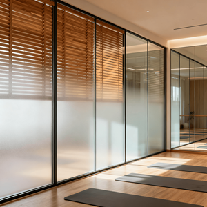 Divisor de <span class=keywords><strong>Oficina</strong></span> Tradicional de Vidrio Templado y Aleación de Aluminio, <span class=keywords><strong>Separador</strong></span> de Espacios para Privacidad en Áreas de Reuniones y Conferencias - Product Image 4