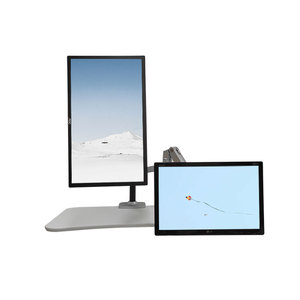 <span class=keywords><strong>Support</strong></span> de fixation <span class=keywords><strong>VESA</strong></span> réglable en hauteur en alliage d'aluminium de 32 pouces pour deux écrans, bras <span class=keywords><strong>double</strong></span> moniteur - Product Image 5