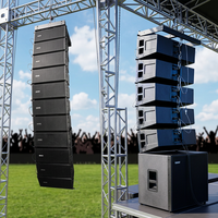 VAMAV Bocinas VXT 206 Doble 6.5 Pulgadas 2 canales Altavoz de línea lineal compacto sistema de altavoces profesional con 400W
