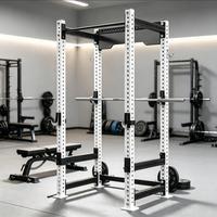 Cage de Squat Robuste en Acier Carbone Soudé, Rack de Squat à Cadre Complet pour Entraînements de Musculation à Domicile et en Salle de Sport Commerciale, 125 kg
