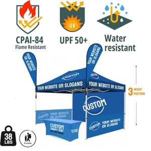 Tente de camping publicitaire ultralégère en aluminium imperméable 3x3 m (10x10 pi) pour événements extérieurs – Vente en gros - Product Image 2
