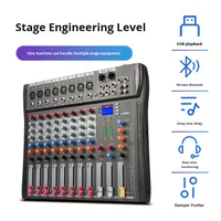 Console de mixage audio professionnelle 8 canaux - Pour scène/réunions/spectacles/diffusion en direct