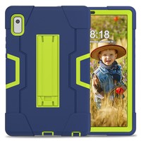 Casing silikon tugas berat untuk Lenovo Tab One 8.7 inci dengan dudukan universal di bagian belakang