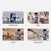 Layar Video Wall LED Poster 70 83 Inci Layar Sentuh Digital Signage untuk Promosi Toko