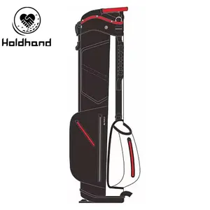 时尚设计来样定做高尔夫球袋聚酯帆布尼龙定制标志高品质高尔夫球立袋