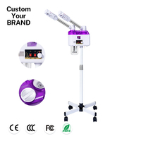 Vaporizador Facial Nano Frío y Caliente de Doble Tubo 800W con Altura Ajustable para Salón y Hogar, Máquina de Hidratación de la Piel