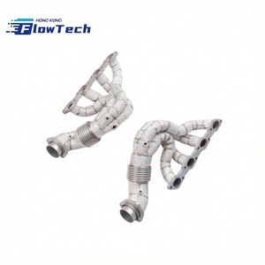 Collecteur d'échappement en acier inoxydable SS304 avec bouclier thermique pour Ferrari F430 4.3L V8 2005-2009 - Product Image 4