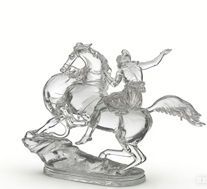Sculpture d'animal en résine transparente de haute qualité, modèle médical, cheval de guerre, ultra-réaliste, décoration artistique pour la maison - Product Image 1