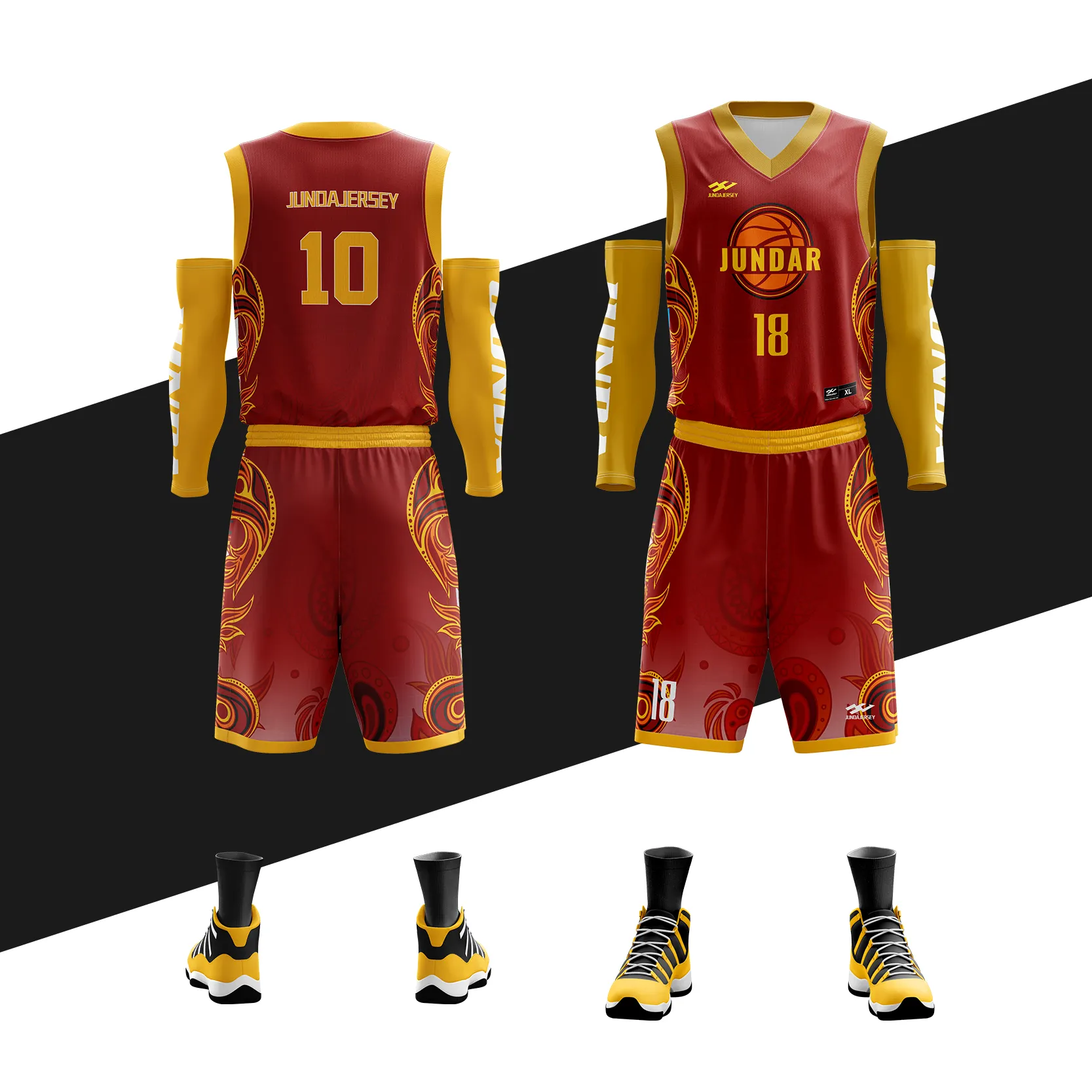 Hoge Kwaliteit Fabriek Aangepaste Basketbal Kleding Sublimatie Print Basketbal Uniform