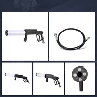 Pistolet à CO2 LED pour effets de scène - Lumières multicolores, batterie rechargeable, contrôle DMX 4 canaux