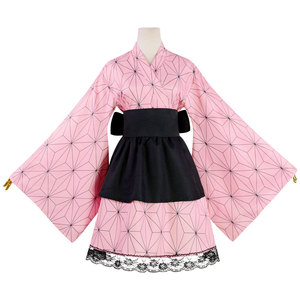 Costume da <span class=keywords><strong>Cosplay</strong></span> Versione Femminile di <span class=keywords><strong>Demon</strong></span> <span class=keywords><strong>Slayer</strong></span>, Kimono da Cameriera di Tanjirou Kamado e Nezuko per Halloween, <span class=keywords><strong>Cosplay</strong></span> da Ninja Farfalla - Product Image 2
