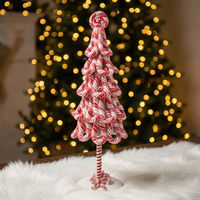 Décoration de Noël en forme de canne à sucre rouge et blanche, mini sucette à la menthe pour la décoration de table de Noël