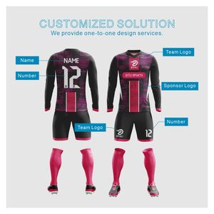 カスタム2025/2026タイ品質冬ヴィンテージレトロメンズサッカーユニフォームシャツ100% ポリエステル通気性クイック - Product Image 3