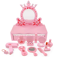 YOUBEIER Fashion 36 pièces Jouets éducatifs Montessori Outils de maquillage Accessoires de jeu en bois multicolores Entraînement physique pour enfants