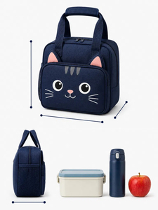 Wholesale Oxford Cartoon Pattern Children's Cartoon Portable Insulated Snack Drink Cooler Bag for School Kids <b>Box</b> - Product Image 1