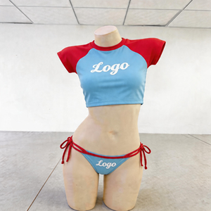 Conjunto <span class=keywords><strong>de</strong></span> Bikini con Estampado <span class=keywords><strong>de</strong></span> Leopardo <span class=keywords><strong>de</strong></span> Moda, Ropa Sexy <span class=keywords><strong>para</strong></span> Mujer, Top Corto, <span class=keywords><strong>Traje</strong></span> <span class=keywords><strong>de</strong></span> <span class=keywords><strong>Baño</strong></span> <span class=keywords><strong>para</strong></span> <span class=keywords><strong>Playa</strong></span>, Verano, Logotipo Personalizado - Product Image 2