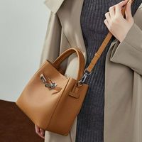 Sacs de luxe haut de gamme pour femmes, de marque, style preppy, en cuir véritable, à fermeture ouverte, bandoulière unique, mode unie