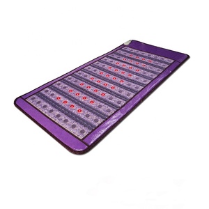 70*190CM Purple PEMF Photonic Amethyst Bian-stone Heating Mattress Far Infrared Heated Mat Purple Amethyst Stone Pad