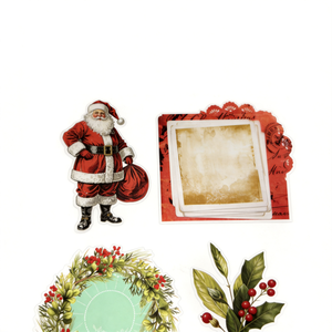 Autocollants en vinyle personnalisés sur le thème <span class=keywords><strong>de</strong></span> Noël vintage, autocollants décoratifs, <span class=keywords><strong>couronne</strong></span> <span class=keywords><strong>de</strong></span> Noël, autocollants transparents pour journal, <span class=keywords><strong>scrapbooking</strong></span>, bricolage - Product Image 4