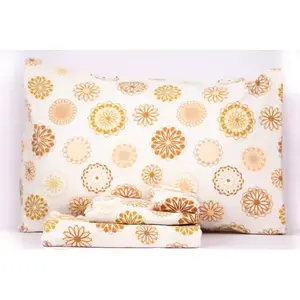 Juego de Sábanas de Franela de Primavera, Doble, 4 Piezas, Estampado Floral, Ropa de Cama Moderna para el Hogar - Product Image 3