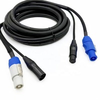 Kabel Kombinasi Powercon 5PIN XLR Elektronik Berkualitas Tinggi 3x1.5mm DMX Konduktor Tembaga Berisolasi PVC 1m