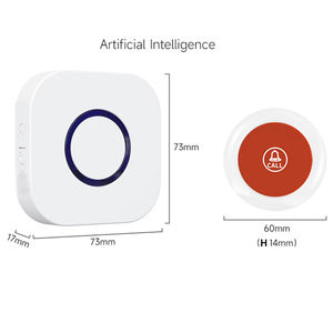 Système d'appel sans fil pour personnes âgées avec bouton d'urgence et <span class=keywords><strong>sonnerie</strong></span> personnalisable pour usage domestique - Product Image 6