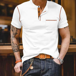 Polo para Hombre de Manga Corta, Transpirable, con Bolsillo, Tela Delgada, Ropa Casual, Tallas Grandes Disponibles - Product Image 5