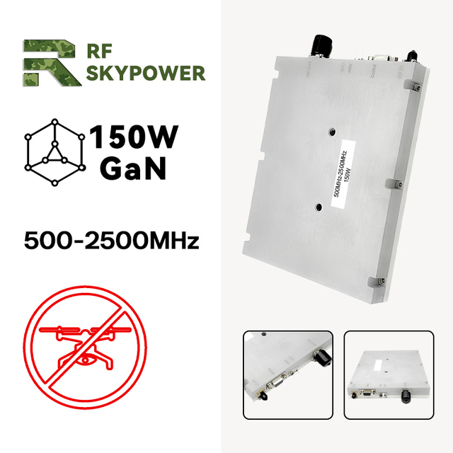 Low Heat 150W GaN L S Band 500-2500MHz Module RF Linear Power Amplifier for C-UAS Wireless Rf Amplifier Prison Security