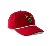 Topi 5 Panel Kualitas Tinggi Custom dengan Bordir Laser, Patch Karet Logo, dan Label Pita Tenun Tali, Tag Belakang Cetak, Ukuran USA
