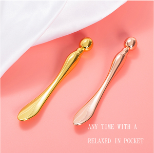 Vendita calda più economica crema per gli occhi in lega di zinco cucchiaio per massaggi di bellezza in metallo per la cura della pelle spatola cosmetica - Product Image 2