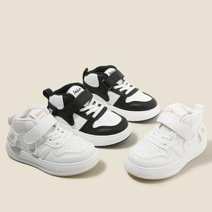 Chaussures en <span class=keywords><strong>cuir</strong></span> PU pour enfants, nouvelle mode britannique, bottes pour garçons et filles, chaussures élégantes pour petits garçons - Product Image 1