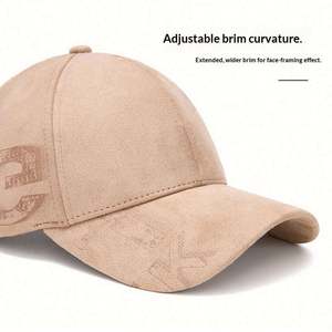 Casquette de baseball à motif matelassé pour hommes et femmes, nouvelle collection automne-hiver, casquettes de baseball chaudes en daim - Product Image 3