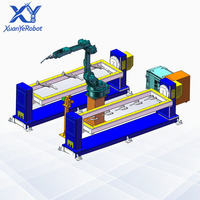 Robot de soudage TIG 6 axes haute précision avec panneau de commande intelligent PLC, torche robotisée, station de nettoyage automatique, charge utile de 500 kg