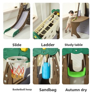 Structure de <span class=keywords><strong>jeu</strong></span> d'escalade et toboggan pour enfants, usage intérieur et extérieur, avec balançoire, pour aire de jeux familiale - Product Image 3