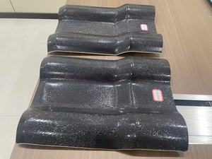 Synthetic Resin PVC ASA Spanish <strong>Roof</strong> Tile Heat Resistant Plain Roofing <strong>Shingles</strong> for Villa Hotel House - Product Image 4