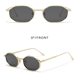 Gafas de Sol Poligonales Personalizadas, Estilo Europeo y Americano, Gafas de Sol Metálicas con Protección UV400 para Hombre y <span class=keywords><strong>Mujer</strong></span> - Product Image 4
