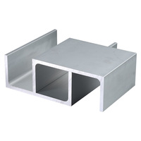 Profil de canal en U argent noir doré brillant en aluminium poli canal C pour profil de salle de bain de douche