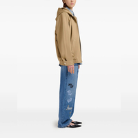 Jeans droits sexy pour femmes avec logo personnalisé à l'intérieur de la ceinture, couleur contrastée, denim, avec broderie