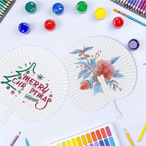 Éventail en papier circulaire personnalisé pour mariage, fête ou cadeau, avec impression sur mesure - Product Image 3