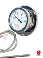 Capillary Thermometer 0-100C Rigid Stem SS304 Case 270mm Dial OEM/ODM IP66 Customizable Probe Length Class 1.5 Accuracy for
