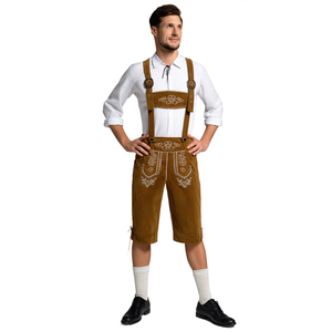 Nouvelle Collection 2026 : Pantalon Lederhosen Bavarois Élégant pour <span class=keywords><strong>Homme</strong></span> avec Bretelles – <span class=keywords><strong>Tenue</strong></span> Traditionnelle Allemande Trachten - Product Image 1