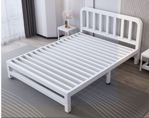 Современная простота экономичная железная кровать утолщенная усиленная односпальная кровать 1,5 м 1,8 м Двойная Рама утолщенная усиленная кровать - Product Image 4
