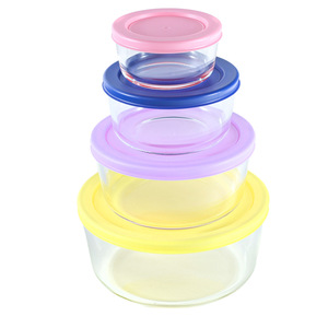 Cao <span class=keywords><strong>Borosilicate</strong></span> thủy tinh trong suốt bảo quản hộp lò vi sóng và tủ lạnh an toàn cho bữa ăn trưa bên thực phẩm lưu trữ nhà bếp sử dụng - Product Image 5