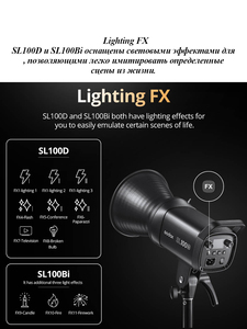 Kit d'éclairage vidéo LED <span class=keywords><strong>Godox</strong></span> SL100D, éclairage continu professionnel pour la photographie en studio avec boîte à lumière pour la diffusion en direct sur <span class=keywords><strong>YouTube</strong></span> - Product Image 4